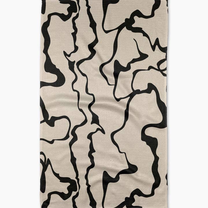 Geometry - Wholesale Tea Towel - Monochrome Liquid Tea Towel