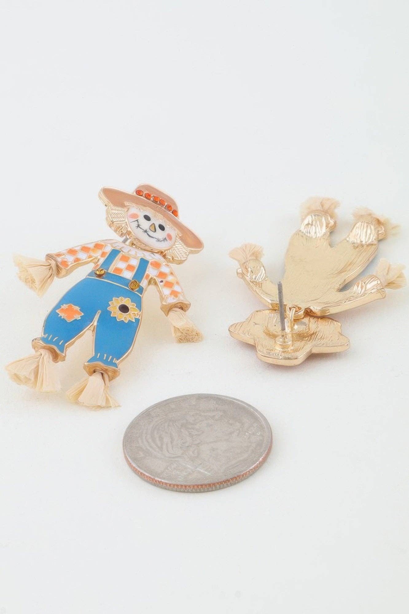 CC Wholesale Clothing - Wholesale Stud/Post Earrings - Fall Scarecrow Stud Earrings2