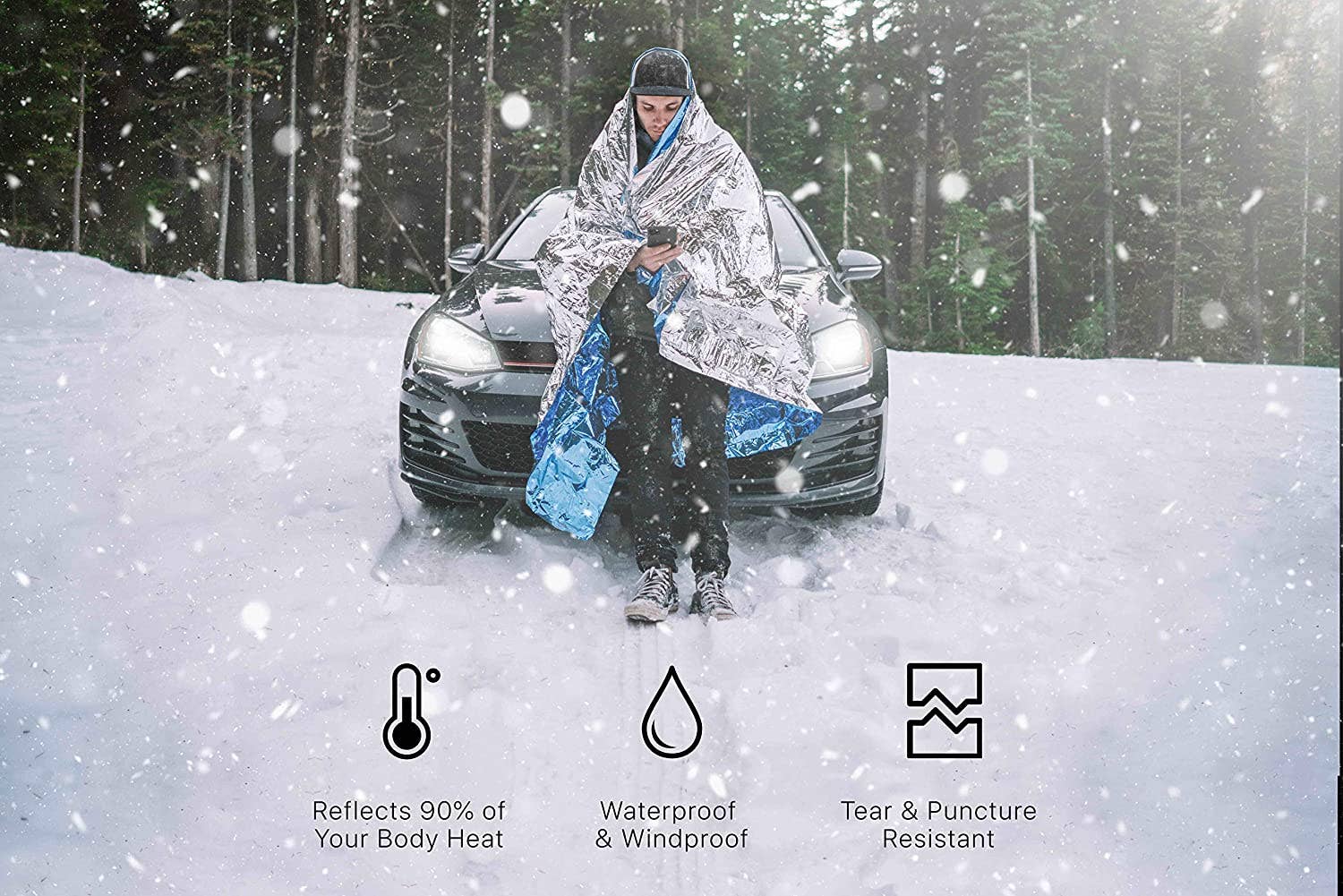 VIGOR - Wholesale First Aid Kit - Emergency Blankets Extra Large Thermal Foil Space Blankets f8