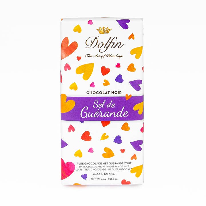 30g LOVE Bar - Mörk choklad med salt från Guérande för wholesale av Dolfin