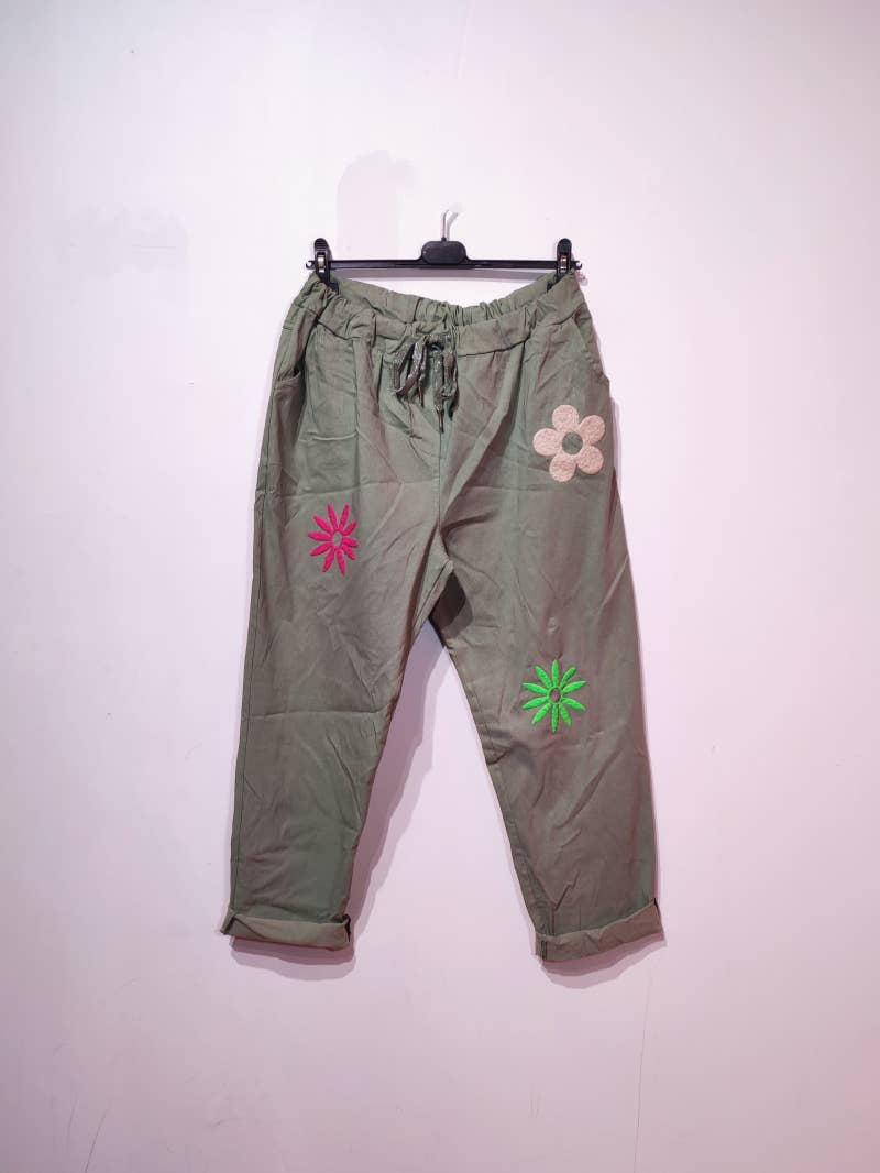 Pomelo paris - Wholesale Pants - Women's - MOON PANTS 3 FLOWERS10