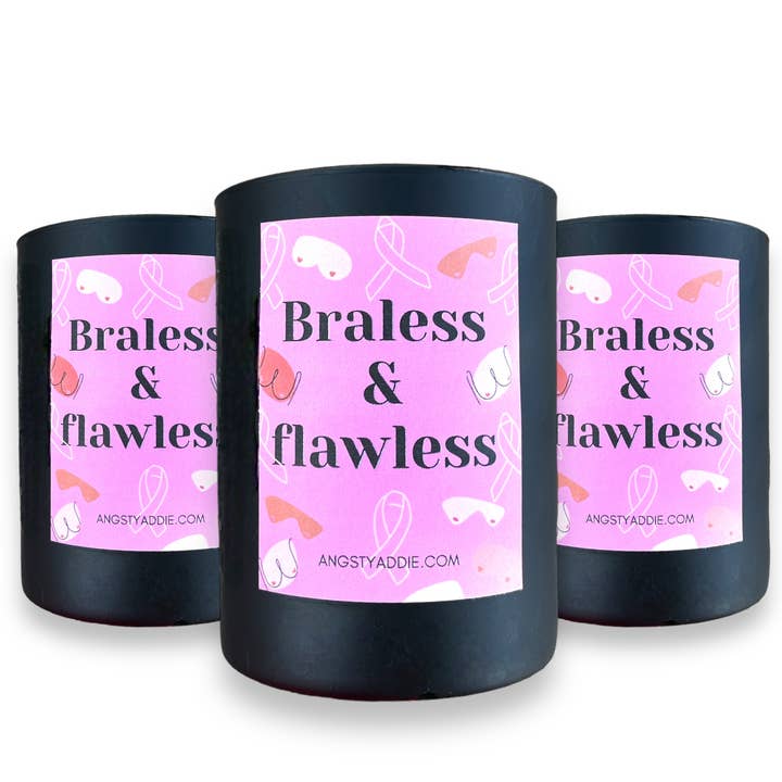 Angsty Addie - Wholesale Jar/Filled Candle - Mastectomy gift, cancer recovery gift, breast cancer gifts