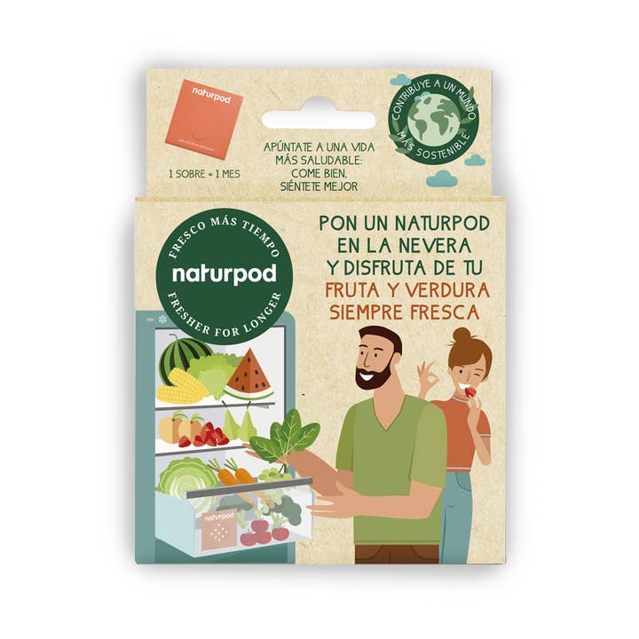 NATURPOD - Wholesale Food Storage Wrap/Bag - ZEROWASTE pack of 1 fruit and vegetable sachet (1 month)1