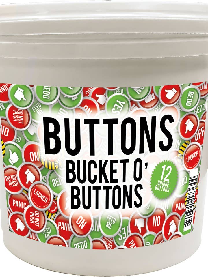 144 Unit Bucket o' Buttons - Button for wholesale by Great Stuff Novelties (GSN) by NMR Brands