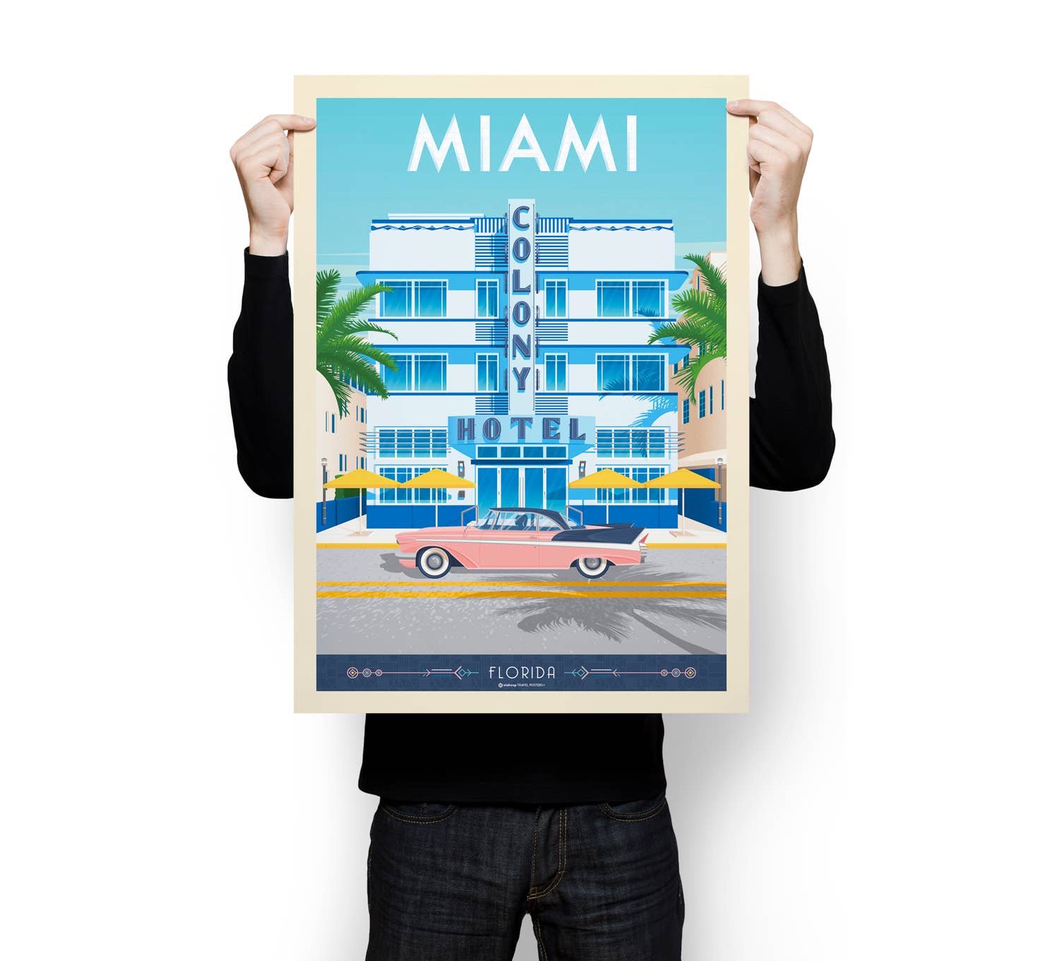 Olahoop Travel Posters - Wholesale Poster - Miami Florida - Colony Hotel - USA Travel Poster5