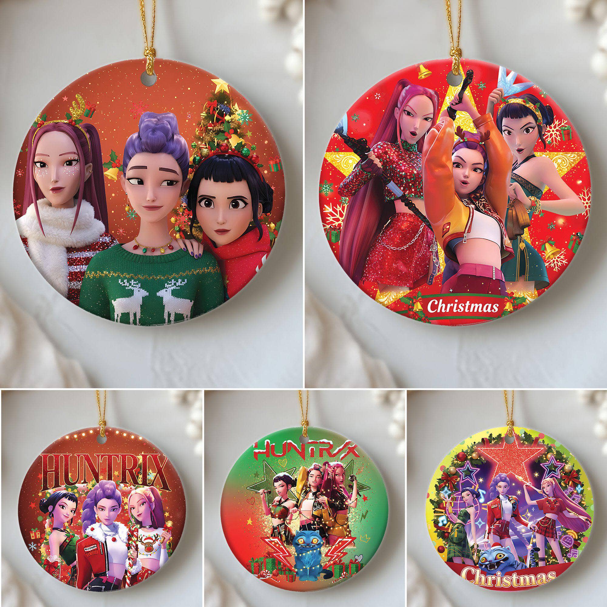 Embrova - Wholesale Ornament - Huntrix Ornament, Ornament Demon Hunter, Huntrix Christmas 0