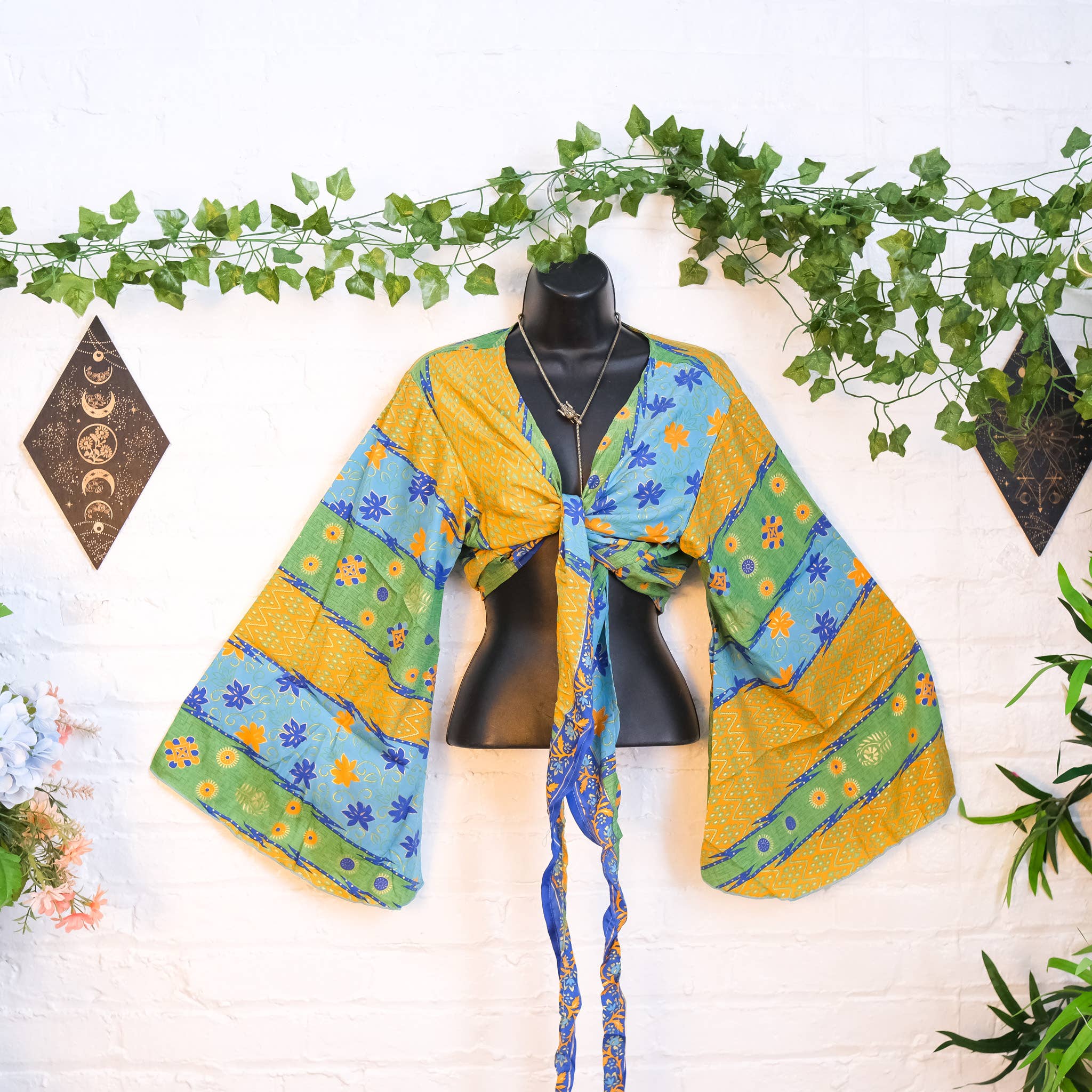 Karma Nepal Crafts - Wholesale Blouse - Women's - Bohemian  Style Bell Sleeve Wrap Top 5