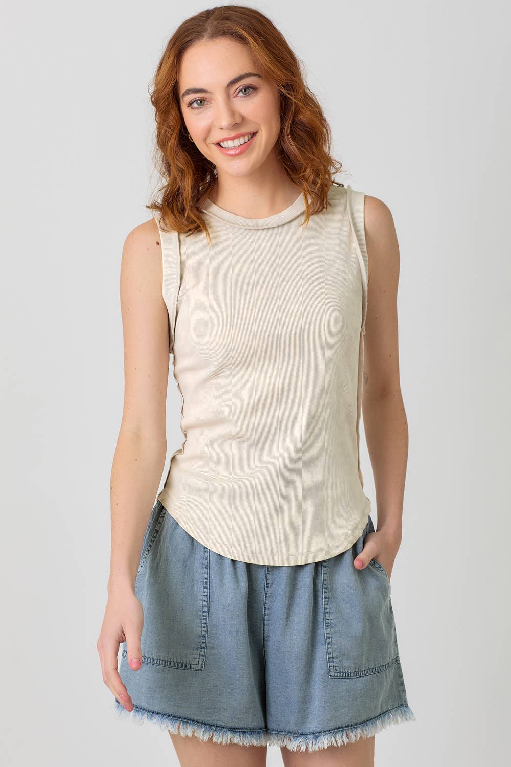 Mystree - Wholesale Tank Top - Women's - 60556 Exposed Seaming Ribbed Tank5