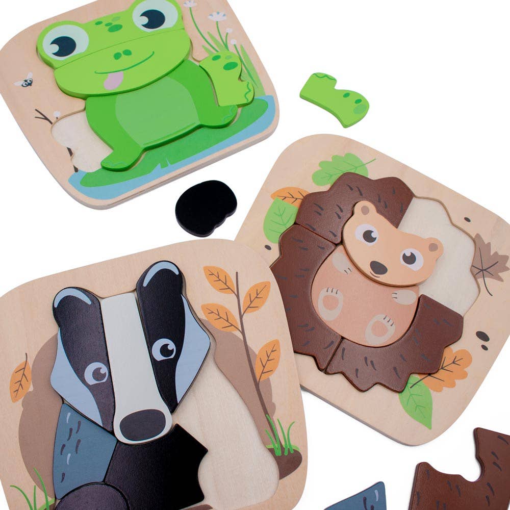 Inside Out Toys - Wholesale Wood Toy - Kids - Woodland Frog Raised Puzzle2