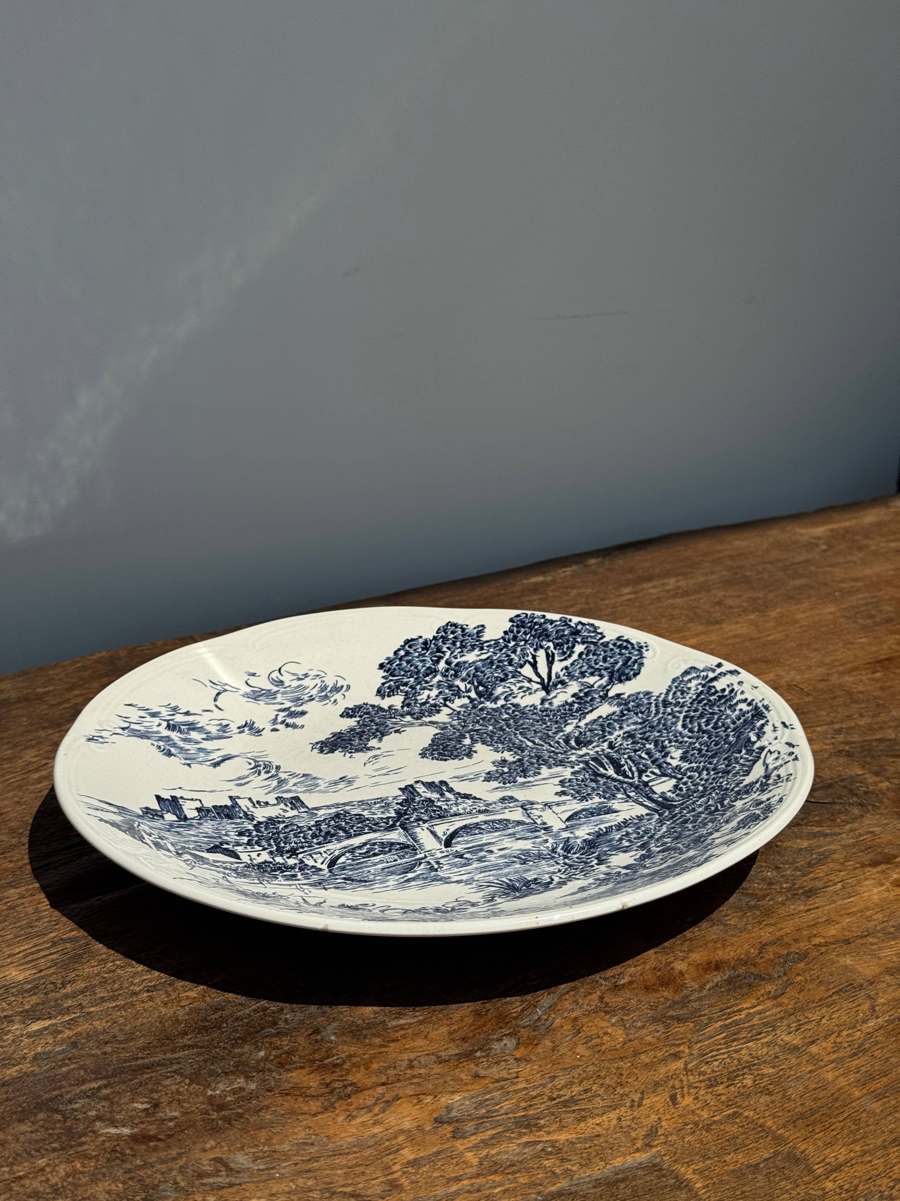 Office Objets - Wholesale Dinner Plate - Set of 2 earthenware plates with blue decoration5