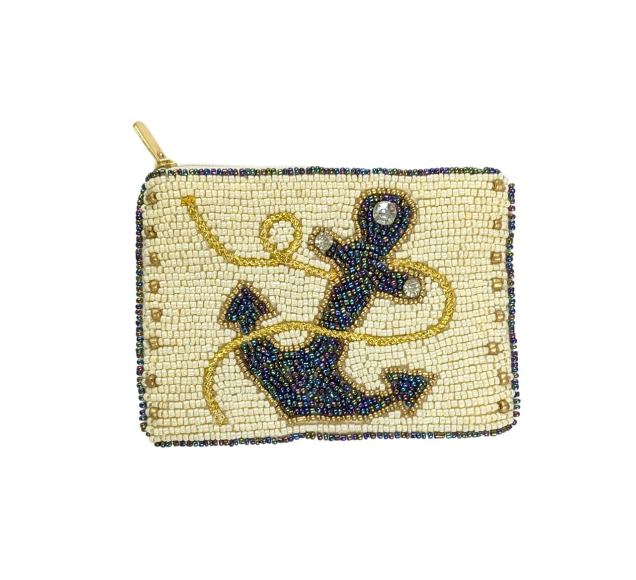 Nima Accessories Inc - Wholesale Coin Purse - Women's - Ladies Anchor Themed Fully Beaded Coin Purse