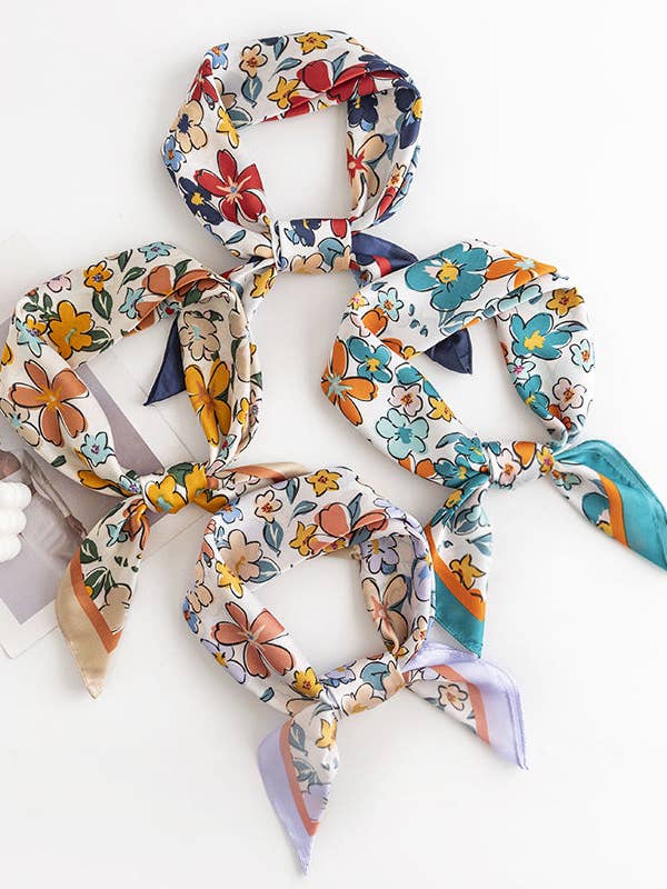 Scarvii - Cute Floral Square Scarf for wholesale by Funkyrel® Atzbranding Limited