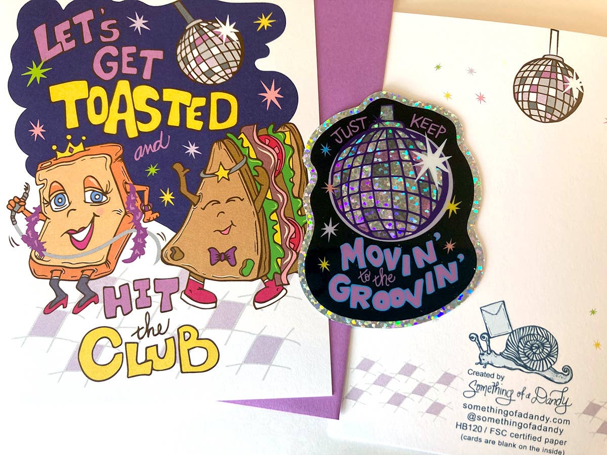 SOMETHING OF A DANDY - Wholesale Sticker - Groovy Disco Die-Cut Sticker7