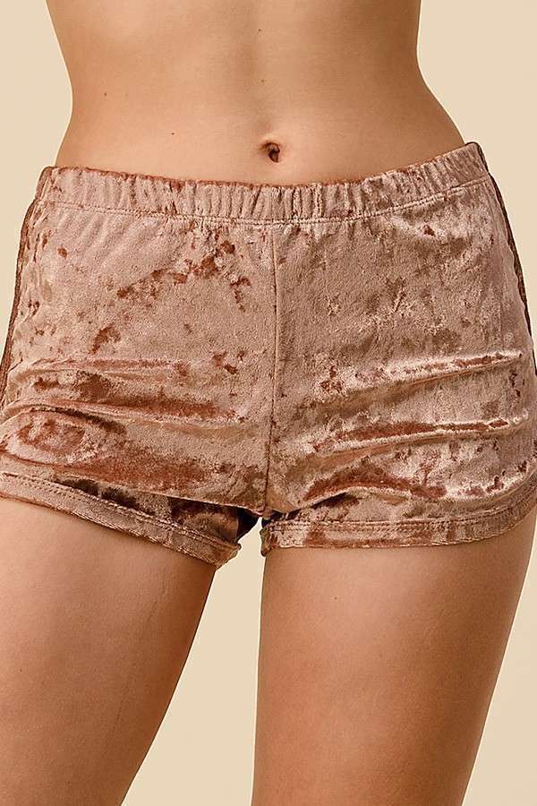 Heart & Hips - Wholesale Shorts - Women's - VP30698A - STRETCH CRUSHED VELVET SHORTS3