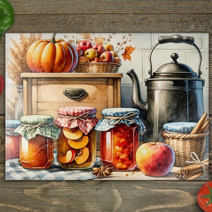 Canning Glass Cutting Board for wholesale by Beautiful Creations by Laney