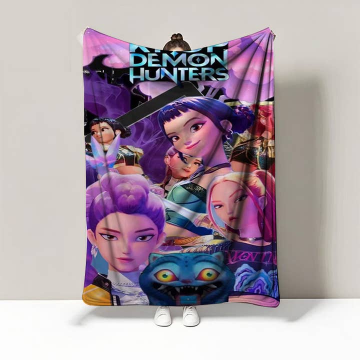 Sparkling Extras - Wholesale Throw Blanket - K-Pop Demon Hunters Rumi Soft Plush Blanket1