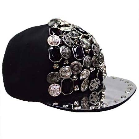 Cap Zone - Wholesale Flat Brim Cap - Unisex - Punk Rock Heavy Metal Studded Snapback3