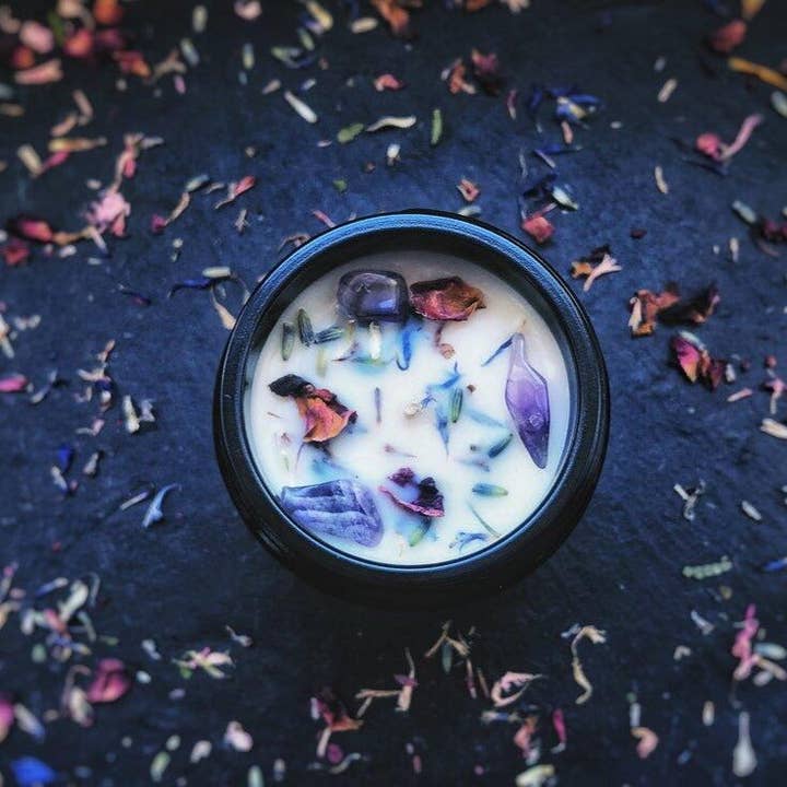 Atelier Oracle - Venta al por mayor Velas en tarros - Vela «Relajación y Calma» con Lavanda y Cristal de Amatista3