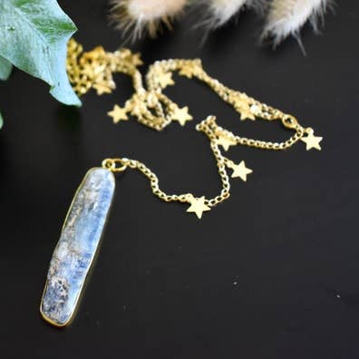 blå kyanit guld drop down choker för wholesale av Judy & Madeleine