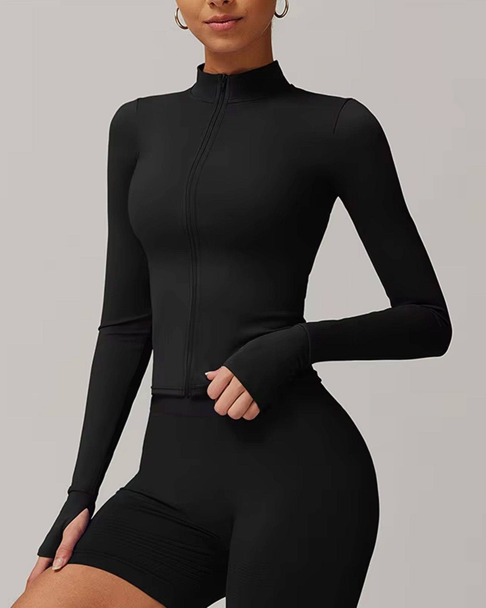 lilyandlaceboutique - Wholesale Trainingsjack - Dames - Gegraveerd naadloos sportjack8