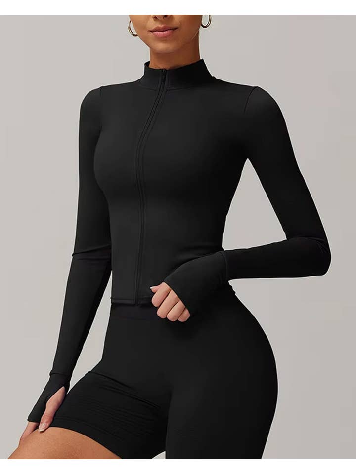 lilyandlaceboutique - Wholesale Trainingsjack - Dames - Gegraveerd naadloos sportjack8