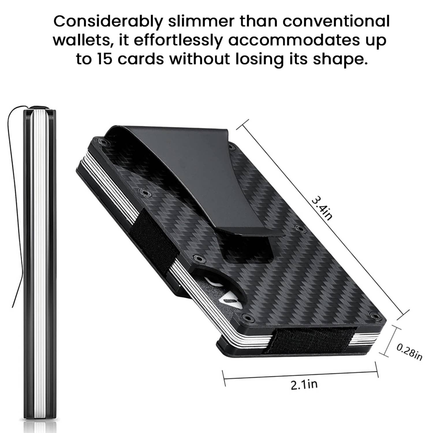 The American Gift Company (TAGCO) - Venta al por mayor Tarjetero - Hombre - Tarjeta de crédito delgada minimalista resistente a los arañazos con bloqueo RFID13