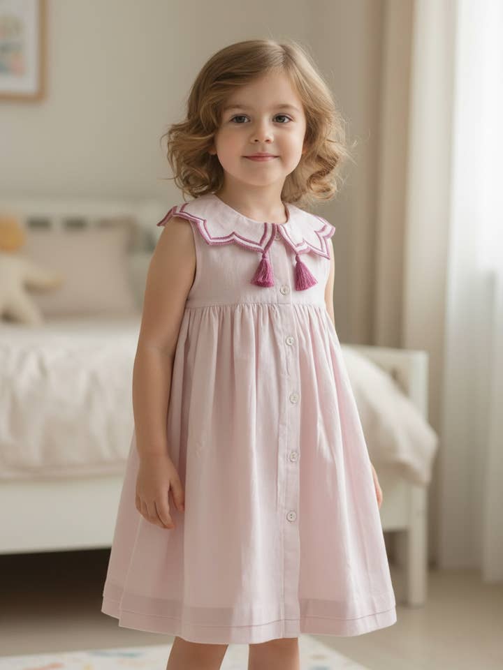 Royal Arches Dress : SOFT PINK : Infant : Toddler : Tween for wholesale by Yo Baby
