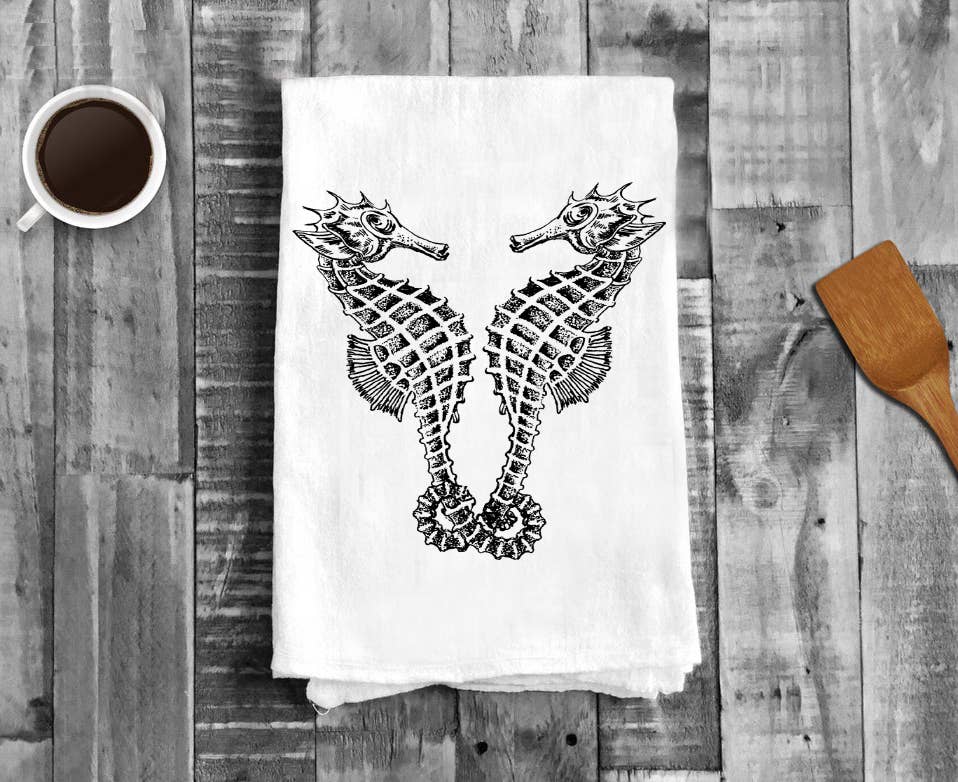 Avery Lane Gifts – wholesale Kökshandduk – Sjöhästar, Bomull Kökshanddukar0