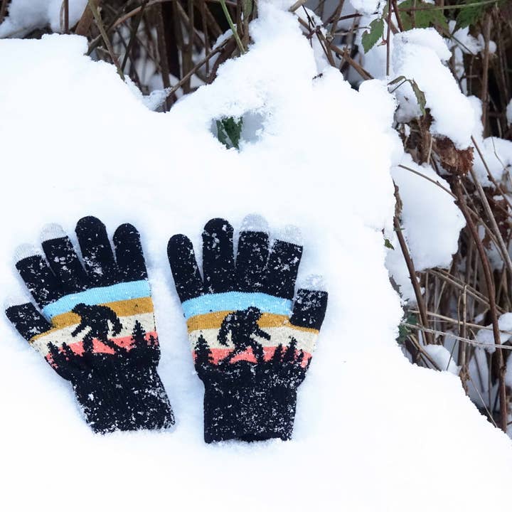 Northern Icons Creations INC – Engroshandel Handsker - Unisex – Sasquatch Shadows strikkede handsker3