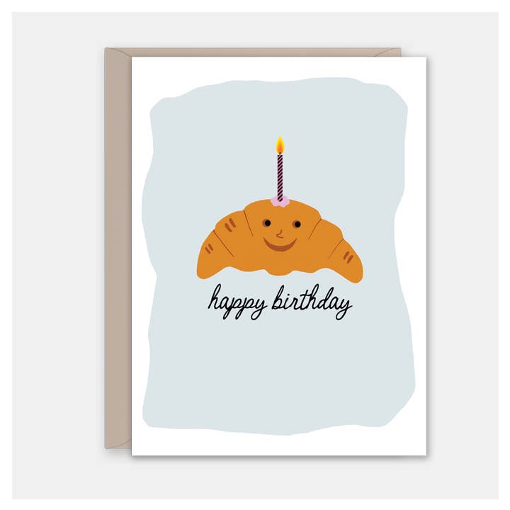 Birthday Croissant - Birthday Card for wholesale by Rock Scissor Paper