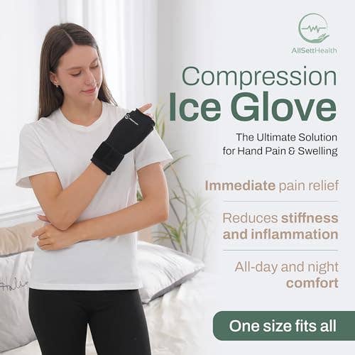 AllSett Health - Wholesale Hot/Cold Compress - Reusable Gel Hot and Cold Glove Ice Pack, Unisex