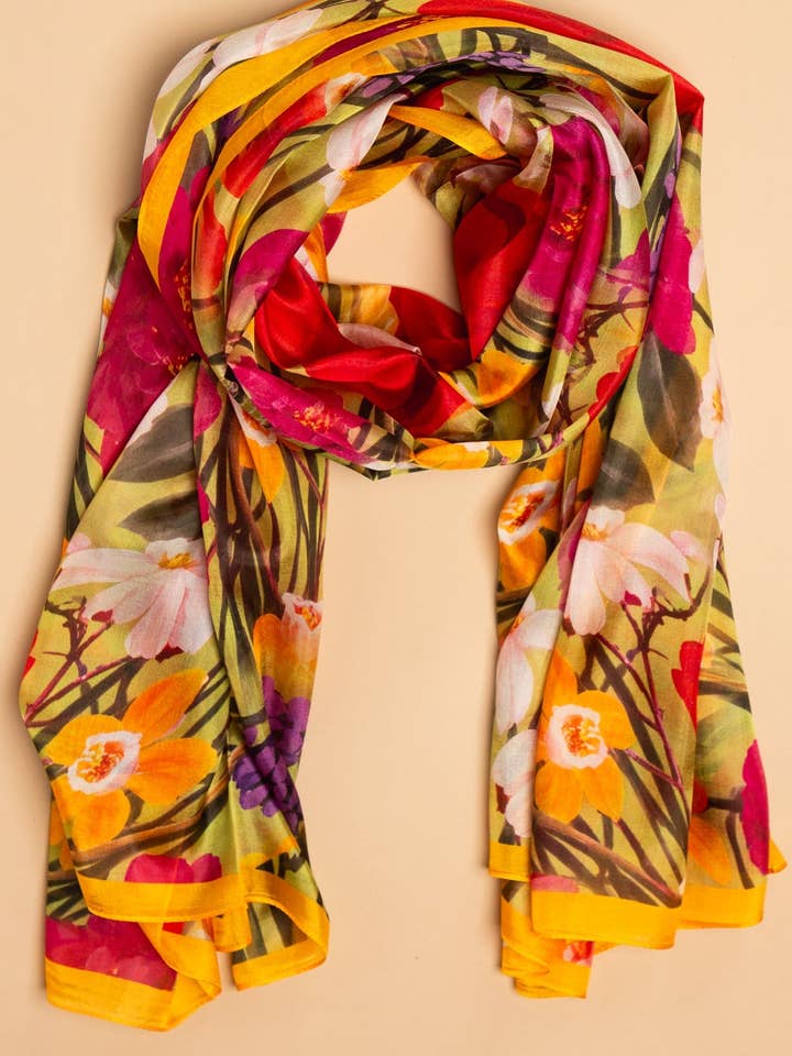 Floria Großer Seidenschal-206 für den Großhandel von Tilley & Grace