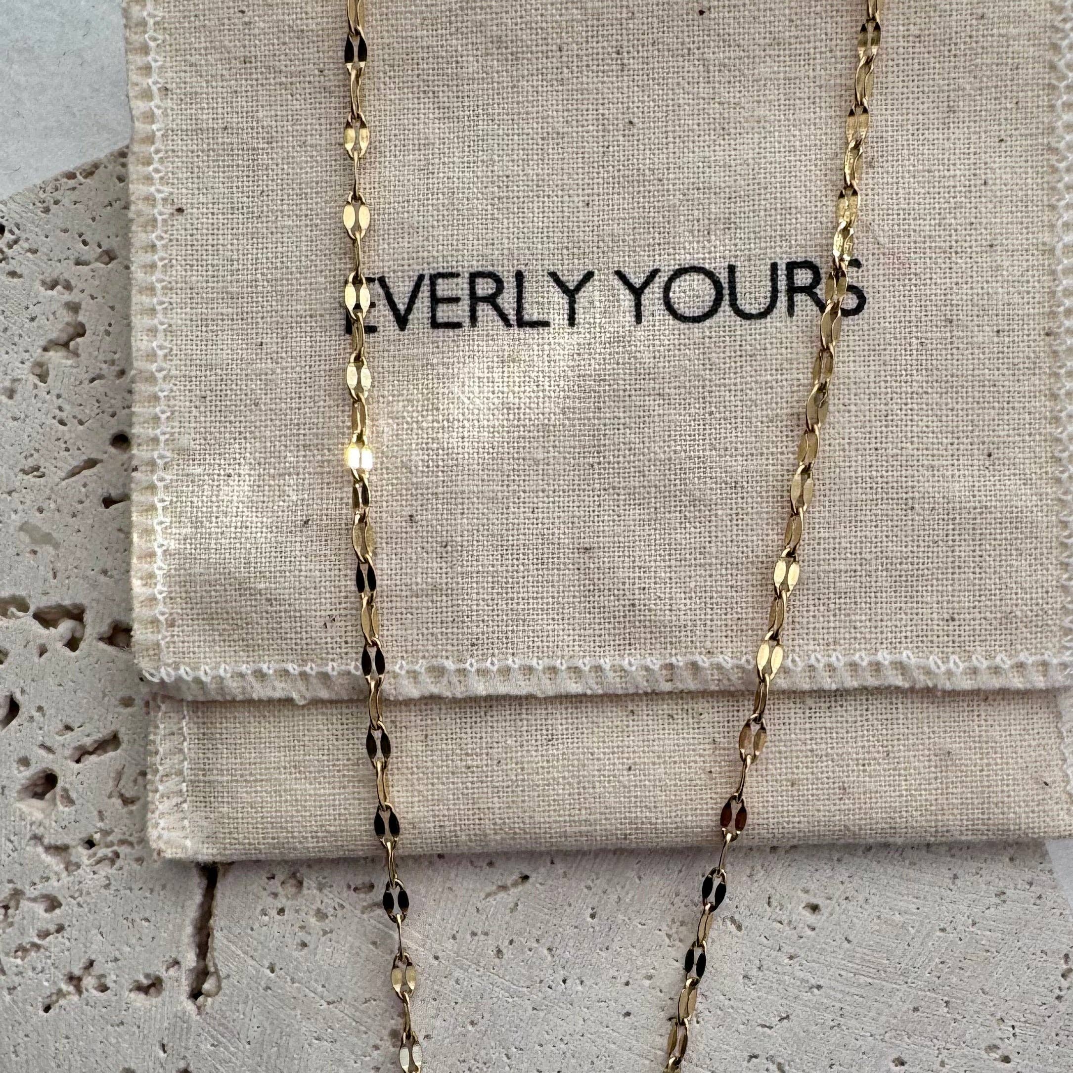 Everly Yours - Wholesale Link & Chain Necklace - 14K Gold Sequin Necklace1