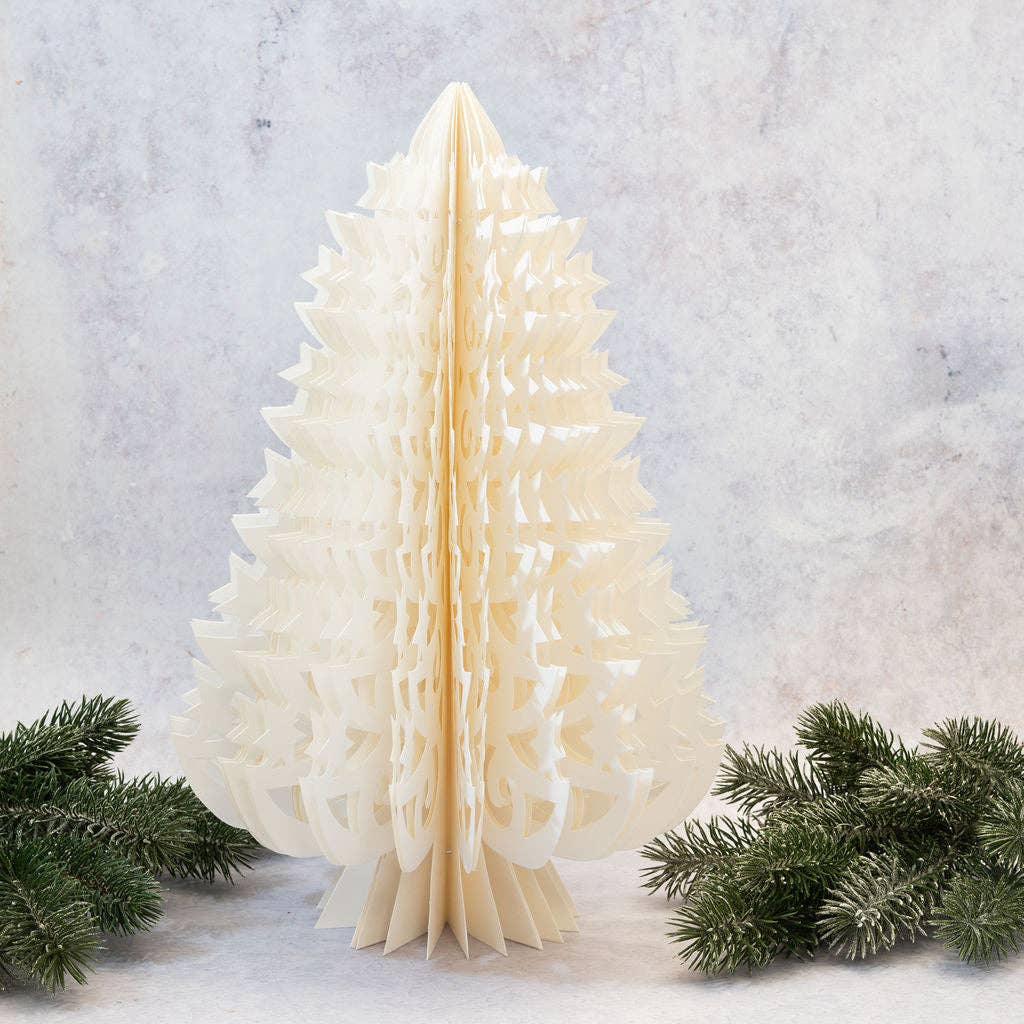Bollywood Christmas – wholesale Christmas decoration – Starry Paper Freestanding White Christmas Tree - 40cm0