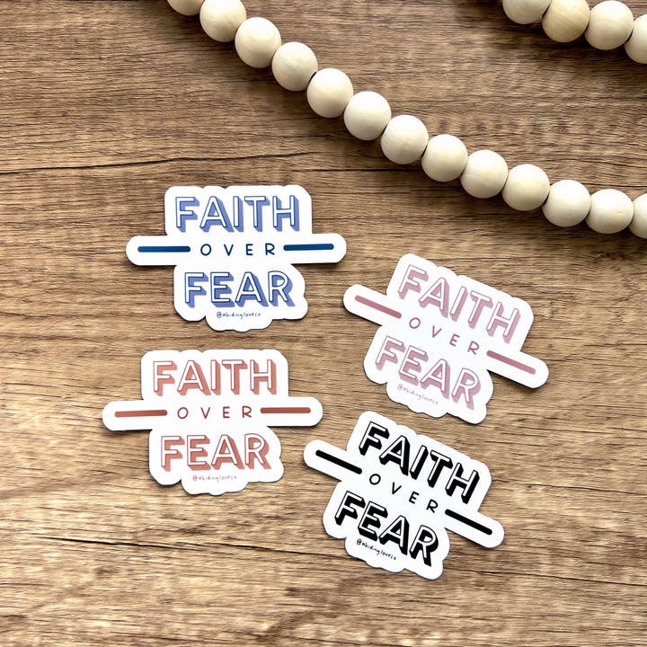 Abiding Love Co. - Vente Autocollant - Autocollant Foi plutôt que peur