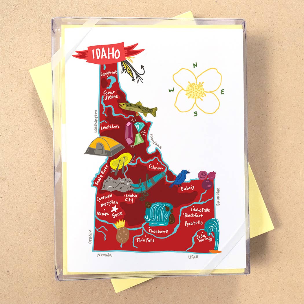 Allport Editions - Wholesale Briefpapier/indexkaartenset - Hallo USA Boxed Card-serie - ALLE 50 STATEN HIER!14