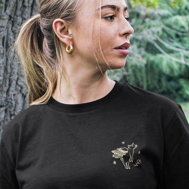 T-shirt Flying Pig Doodle (unisexe) pour la vente par VO