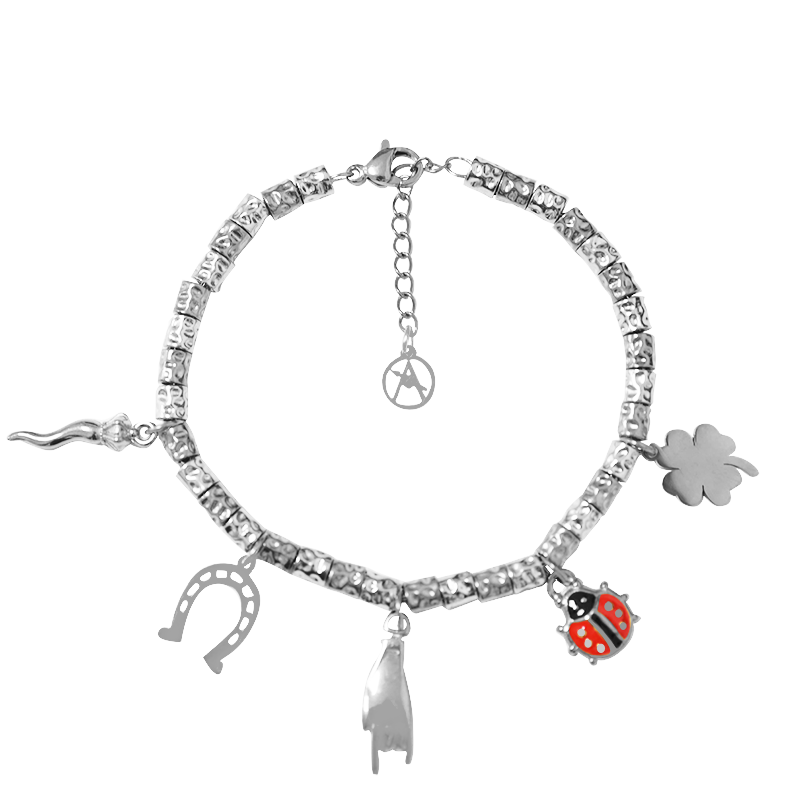AMORINO SRL - Wholesale Charm/Dangle Bracelet - PEPITA BRACELET WITH LUCKY CHARMS & HORN HAND0