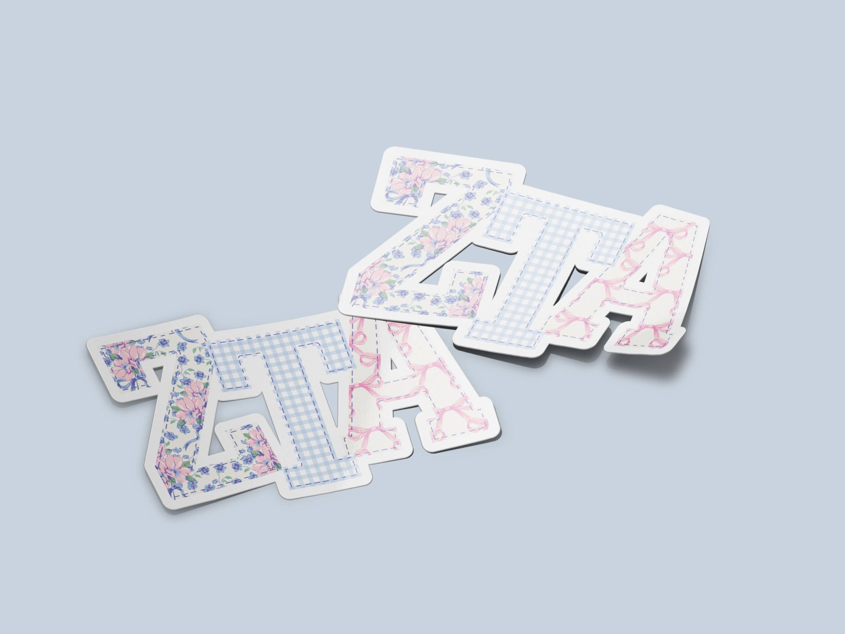 Aspen and Lark - Wholesale Sticker - Zeta Tau Alpha Sticker - Large Patchwork0