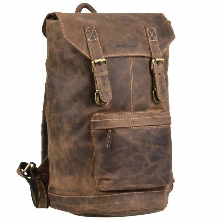 Retro Backpack vintage leather for wholesale by Globe Trott-Air