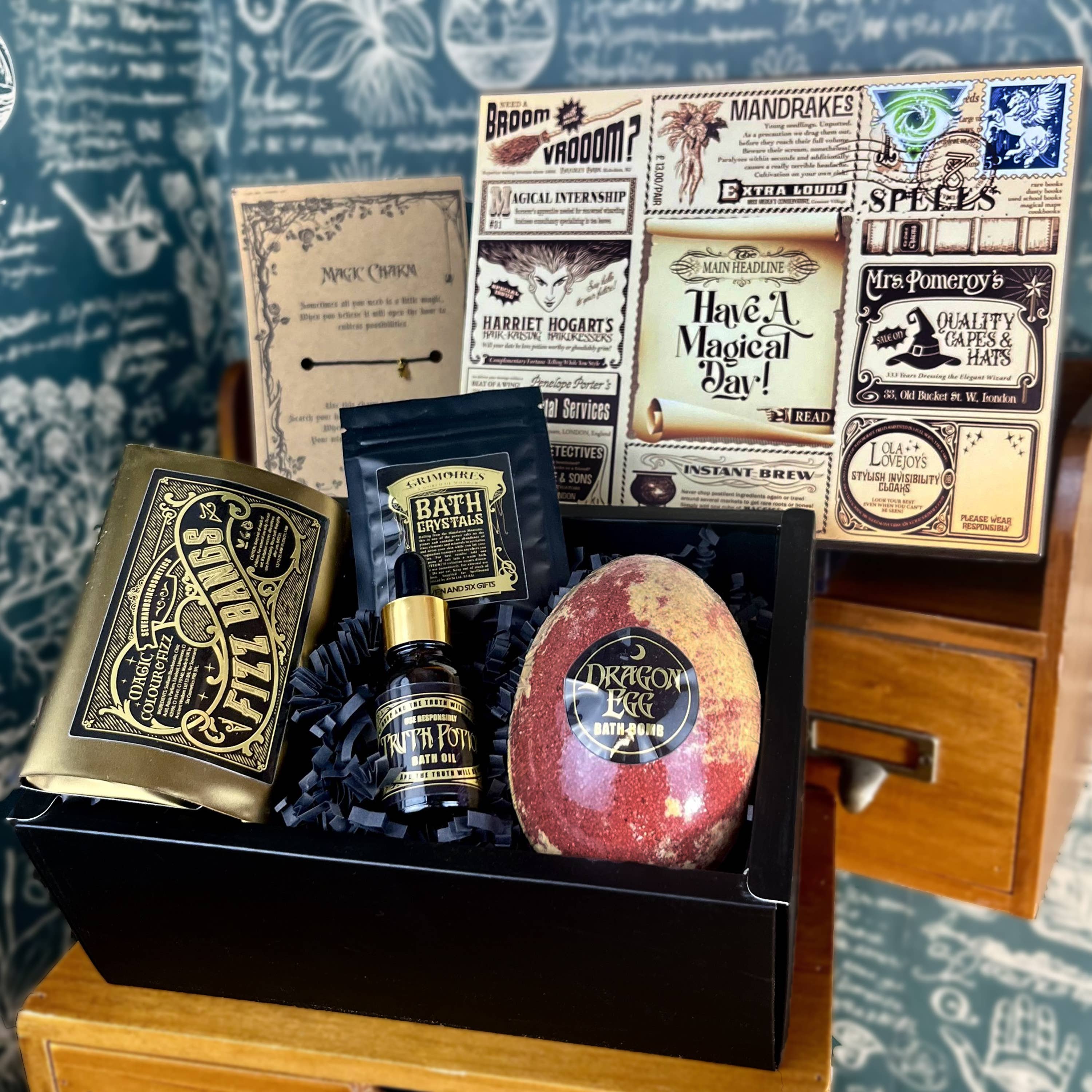 Seven and Six Gifts - Wholesale Bath & Body Set - Witchcraft and Wizardry Gift Set, Magical Witchy Wiccan Box 6