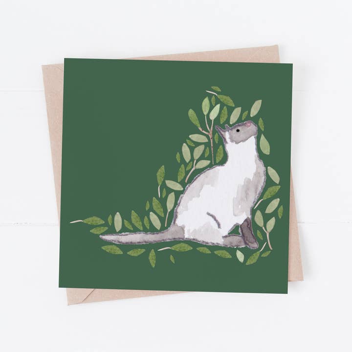 Carte de vœux vierge Ragdoll Cat pour la vente par Samantha Hall Designs