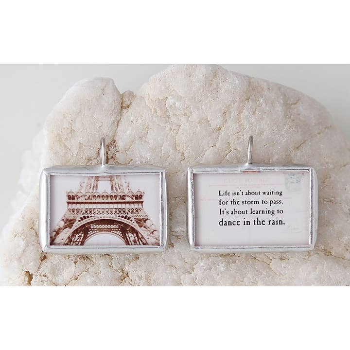 Dance In The Rain Soldered Art Charm for wholesale by Jennifer Dahl Designs LLC