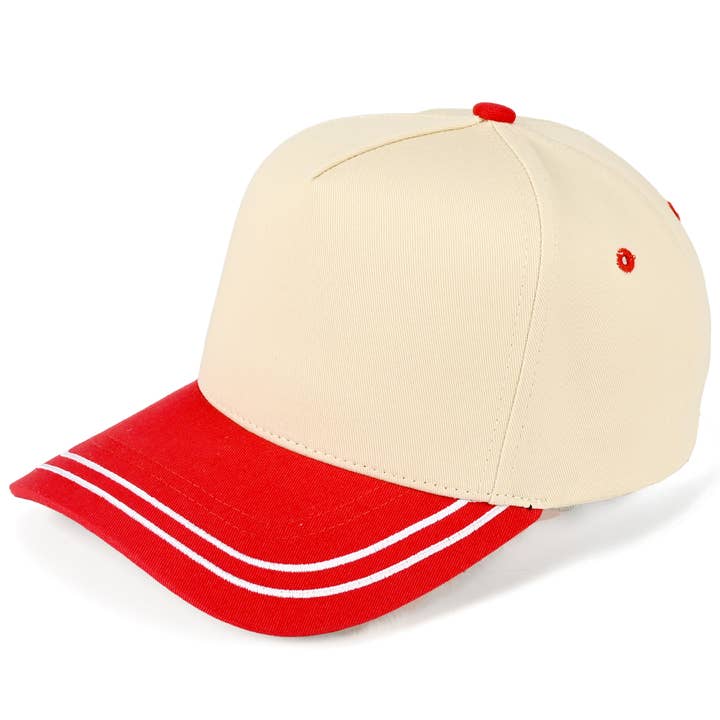 Hana - Wholesale Trucker Hat - Women's - C.C Two Tone with Retro Stripe Cotton Trucker Cap21