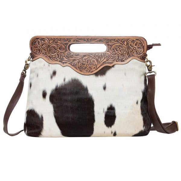 The Design Edge - Wholesale Shoulder Bag - Women's - Tooling Leather Cowhide Bag - AB03 - Cusco