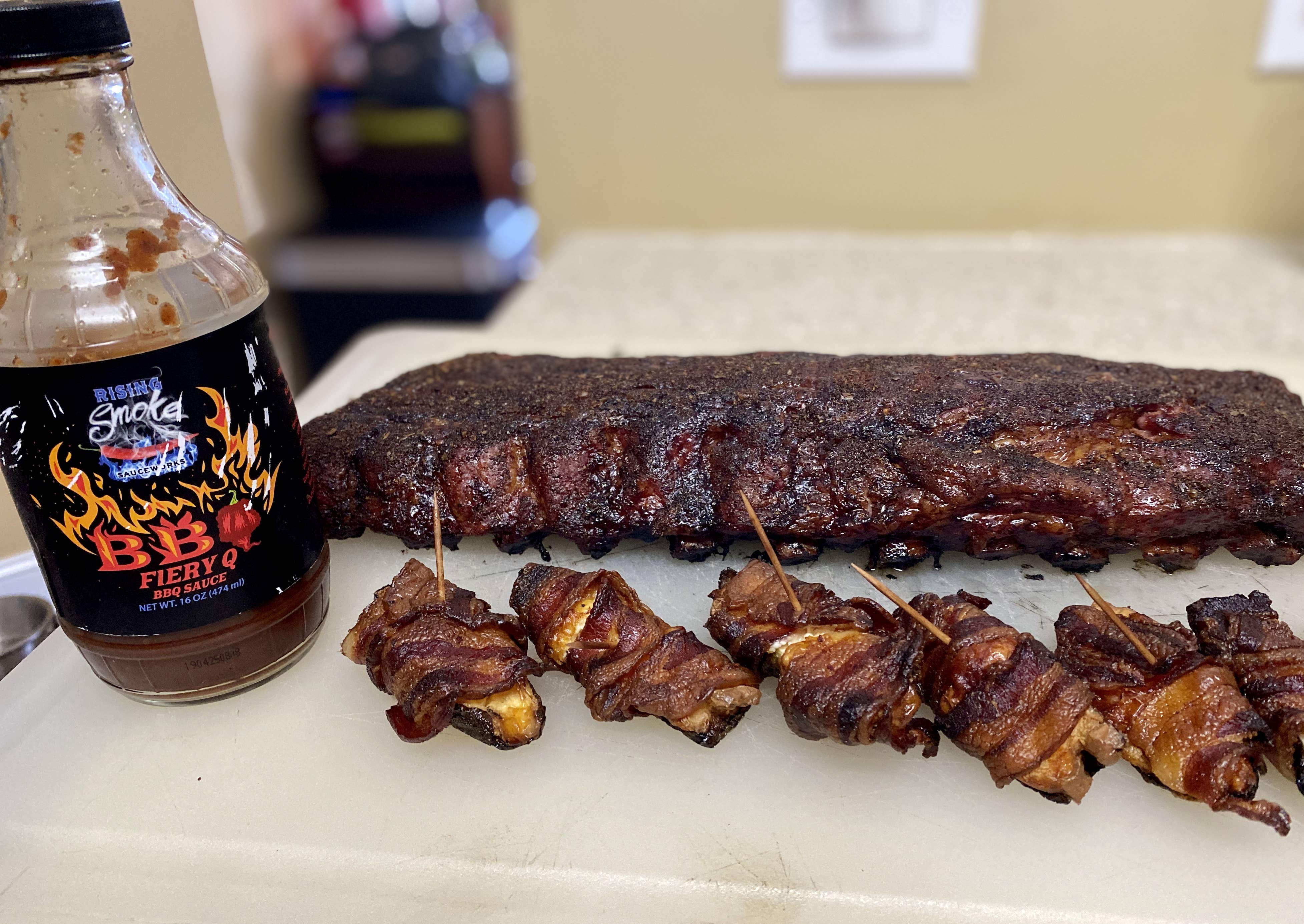 Rising Smoke Sauceworks - Vente Sauces barbecue - 12 oz de sauce barbecue Fiery Q (demi-caisse - 6 bouteilles)3