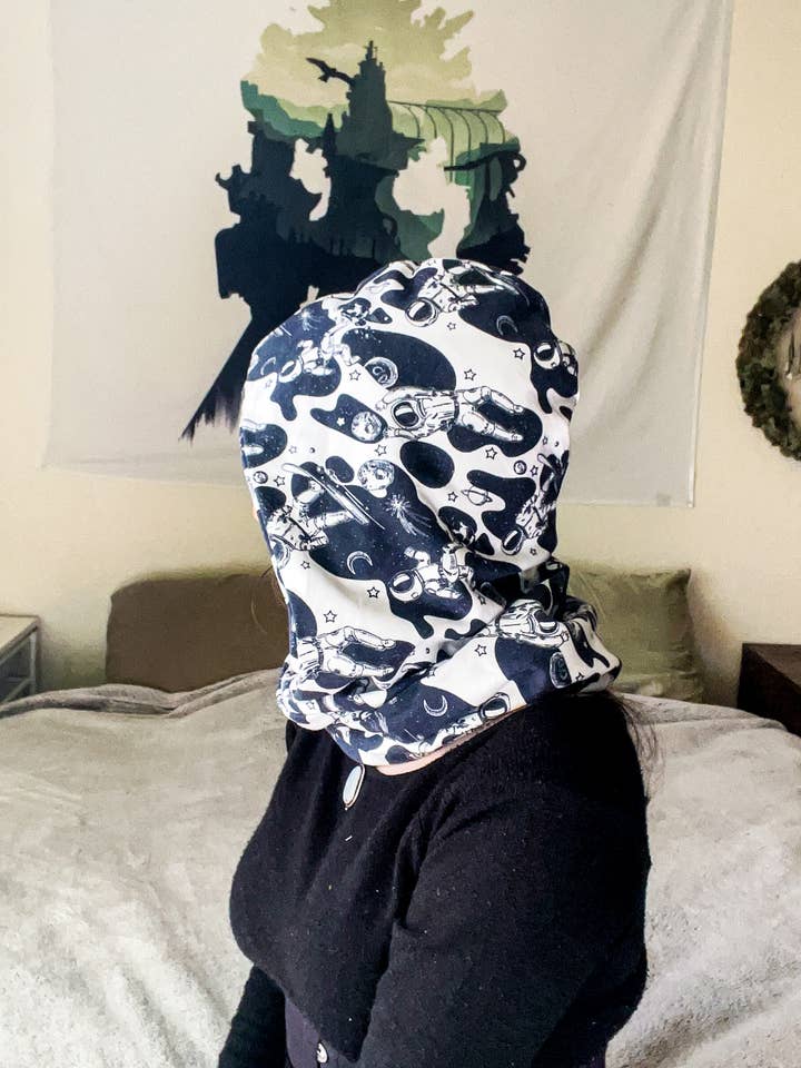 Flannel Infinity Scarf | Hooded Astronaut Cowl Wrap for wholesale by Ragavon