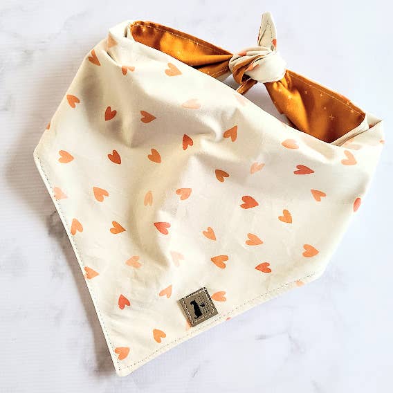 Bandana à attache pour chien Boho Hearted - Saint-Valentin pour la vente par City Dog Treat Bar