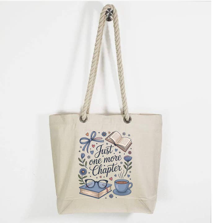 Just One More Chapter Tote Bag for wholesale by A Little Something Gift Shop
