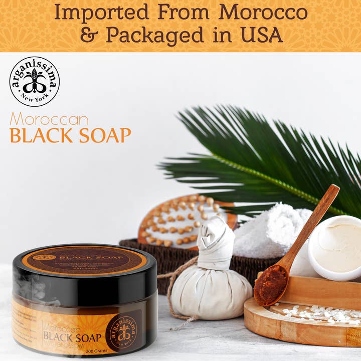 Moroccan Black Soap with Eucalyptus for wholesale by Arganissima New York